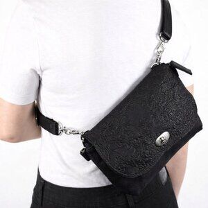 Hides In Hands Black CHAMELEON Crossbody Bag convertible NWOT